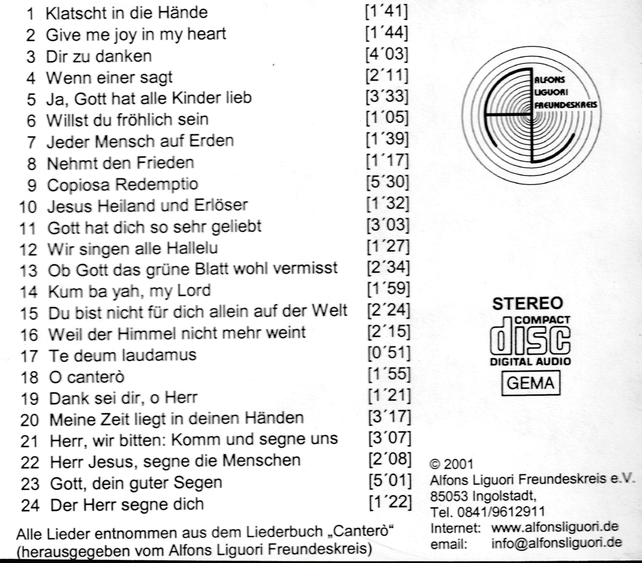 CD Dir zu danken
